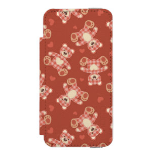 bear patchwork pattern incipio watson™ iPhone 5 wallet case