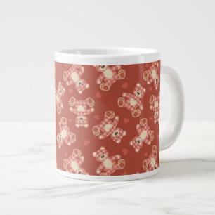 bear patchwork pattern large coffee mug