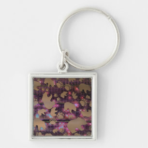 Bear Pattern Keychain