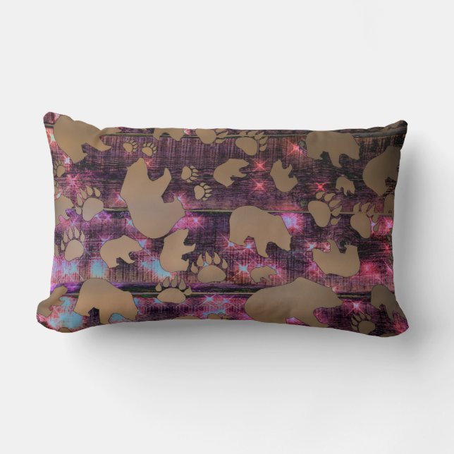 Bear Pattern Lumbar Pillow (Front)