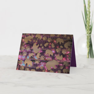Bear Pattern Thank You Card