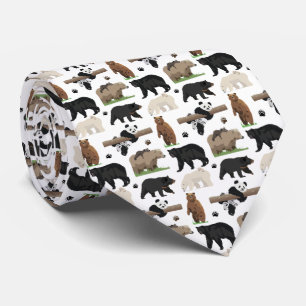 Bear Pattern Tie