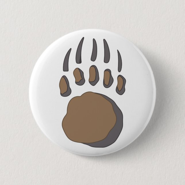 BEAR PAW 2 INCH ROUND BUTTON (Front)