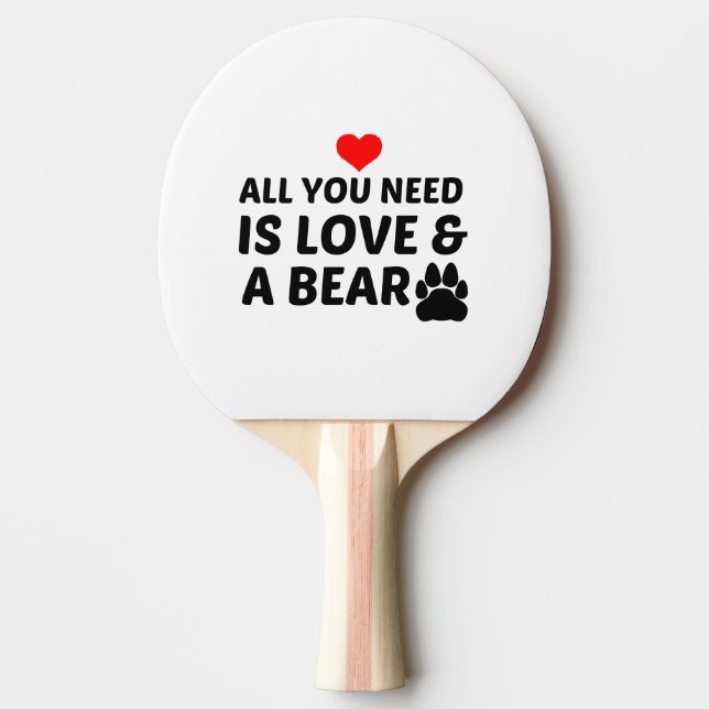BEAR PAW AND LOVE PING PONG PADDLE (Front)