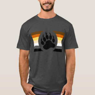 Bear Paw Bear pride flag stripes T-Shirt