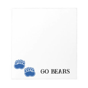 Bear Paw Go Bears 5.5" x 6" Notepad - 40 pages