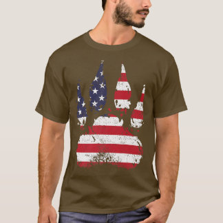Bear Paw Native American US FLAG Premium T-Shirt