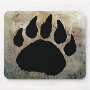 BEAR PAW PRINT MOUSE PAD