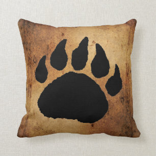 BEAR PAW PRINT PILLOW