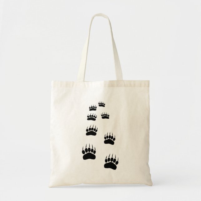 Bear Paw Print Tote Bag (Front)