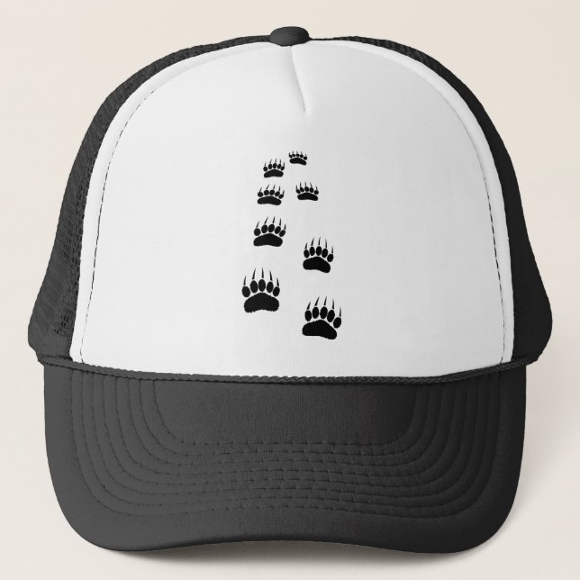 Bear Paw Print Trucker Hat (Front)