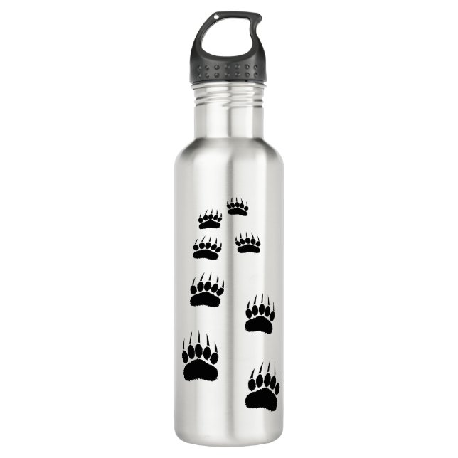 Bear Paw Prints 710 Ml Water Bottle (Front)