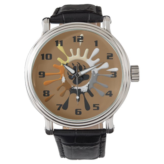 Bear Paw Splash Bear Pride Colours Watch (Front)