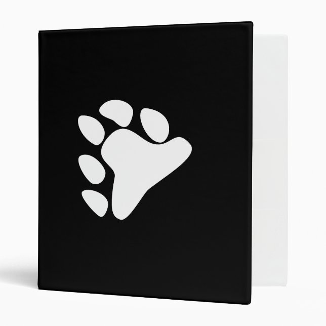 BEAR PAW SYMBOL WHITE BINDER (Front/Inside)