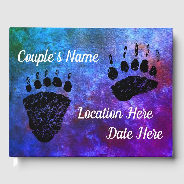 Bear Paws Blue - Guest Book (Front)