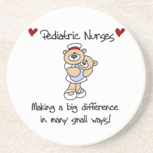 Bear Pediatric Nurses T-shirts and Gifts Coaster