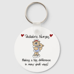 Bear Pediatric Nurses T-shirts and Gifts Keychain