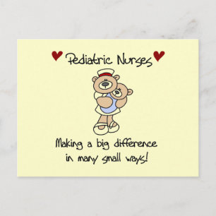 Bear Pediatric Nurses T-shirts and Gifts Postcard