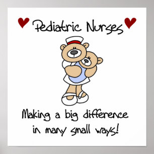 Bear Pediatric Nurses T-shirts and Gifts Poster