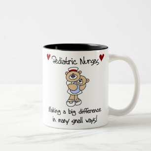Bear Pediatric Nurses T-shirts and Gifts Two-Tone Coffee Mug
