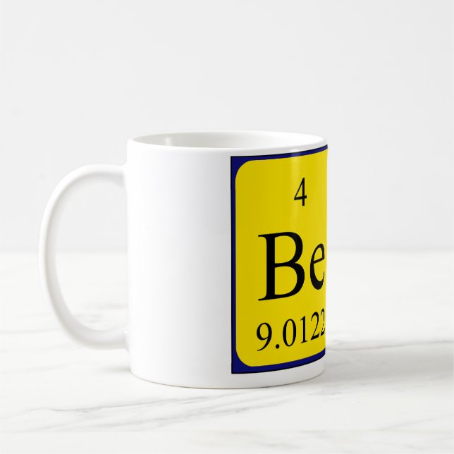 Bear periodic table name mug (Left)