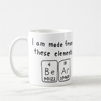 Bear périodique nom de table mug