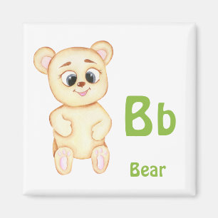 Bear personalize ABC: Letter B - Add Your Name Magnet