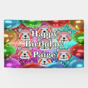 Bear Personnalisé caractère bannière d'anniversair