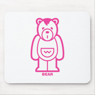 Bear (Pink) Mouse Pad