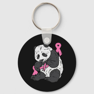 Bear Pink Ribbon Breast Cancer Awareness Support G Keychain