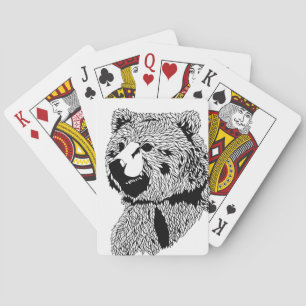 Bear Playing Cards