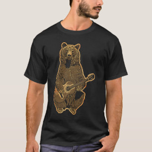 Bear Playing Guitar Cute Guitar Player 5 T-Shirt