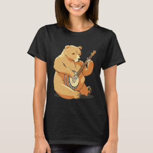 Bear plays guitar with instrument for bear friends T-Shirt