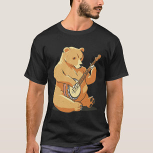 Bear plays guitar with instrument for bear friends T-Shirt