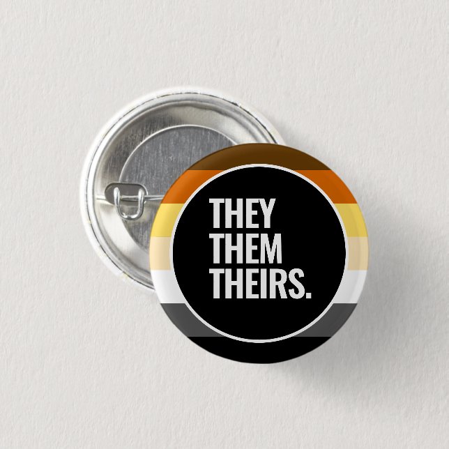 Bear Pride 1 Inch Round Button (Front & Back)