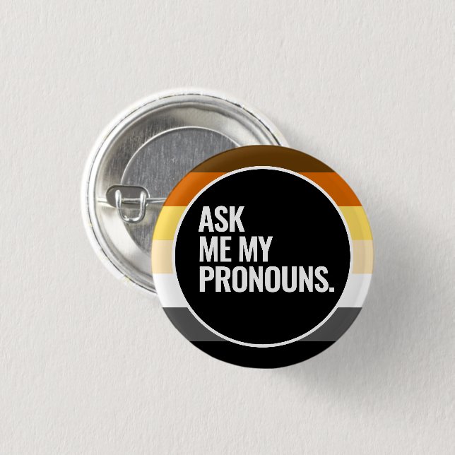 Bear Pride 1 Inch Round Button (Front & Back)