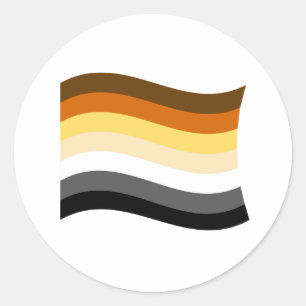 Bear Pride Banner Classic Round Sticker