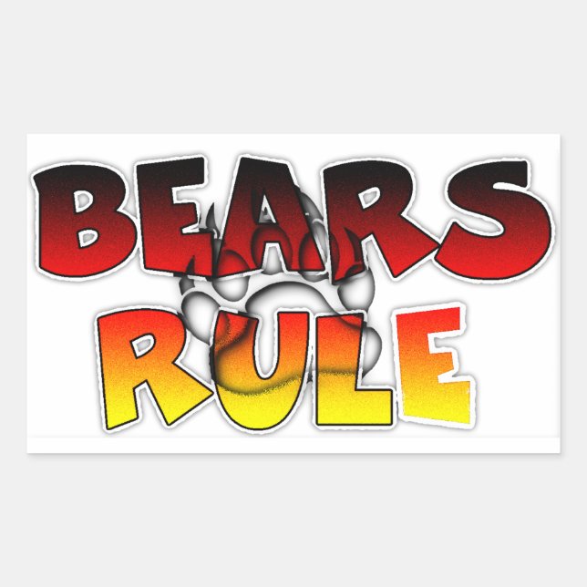 Bear Pride Bears Rule Sticker (Front)