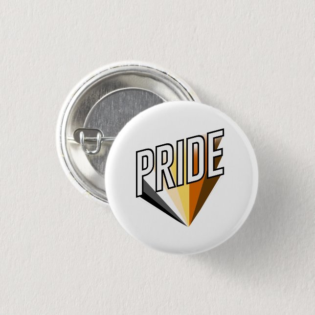 Bear Pride Burst 1 Inch Round Button (Front & Back)