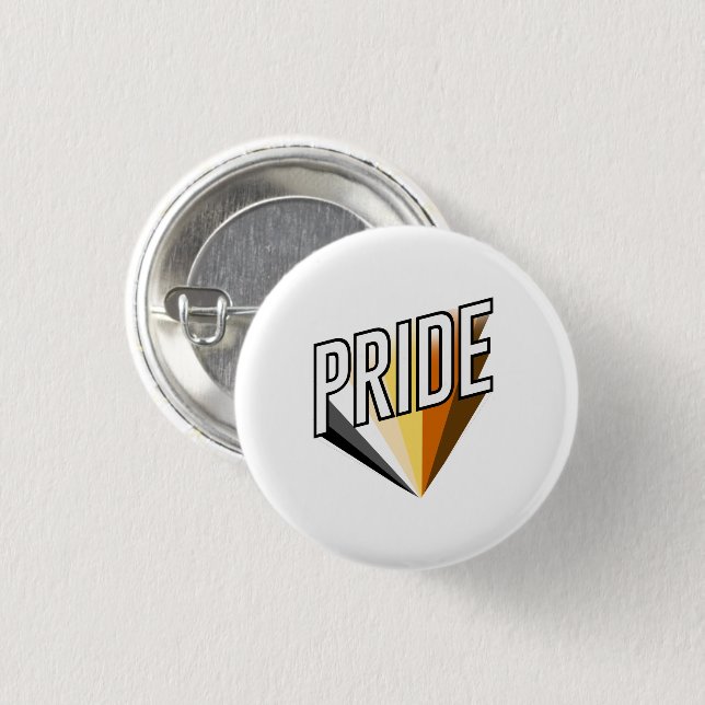 Bear Pride Burst 1 Inch Round Button (Front & Back)