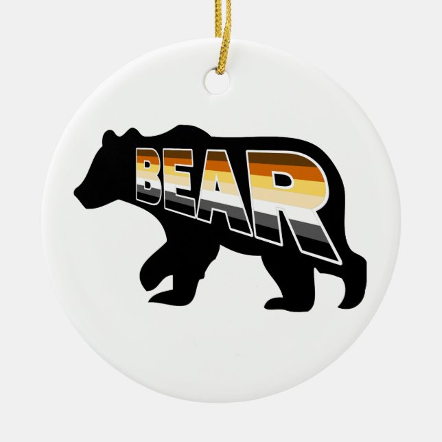 Bear Pride Ceramic Ornament (Front)