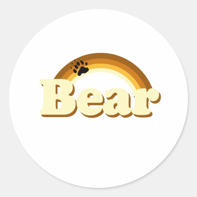 Bear Pride Classic Round Sticker (Front)