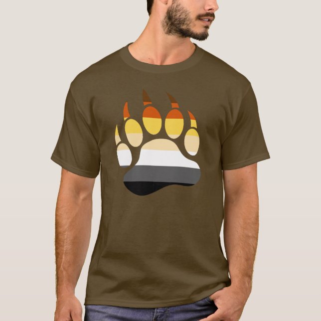 Bear Pride Colours Bear Paw T-Shirt (Front)