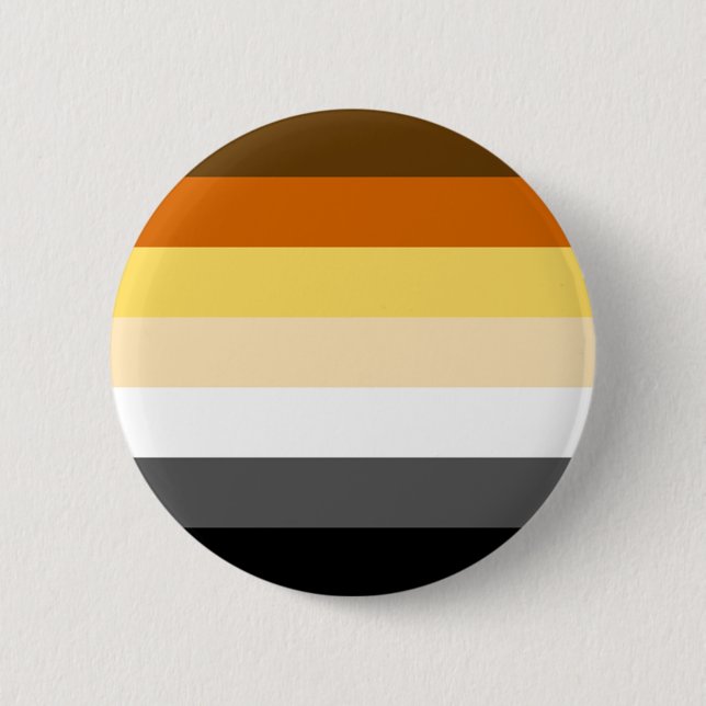Bear Pride colours stripes 2 Inch Round Button (Front)