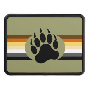 Bear Pride colours stripes and Bear Paw Trailer Hitch Cover