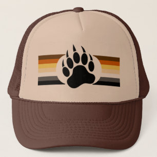 Bear Pride colours stripes and Bear Paw Trucker Hat
