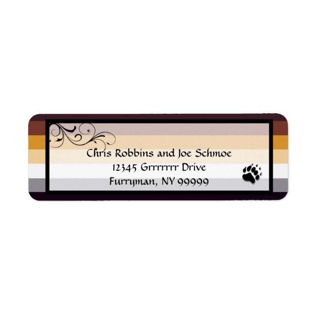 Bear Pride Custom Wedding/Ceremony Adresse de reto (Devant)