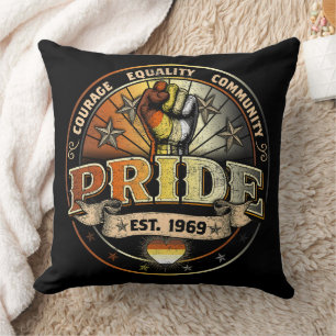 Bear Pride est. 1969 Throw Pillow
