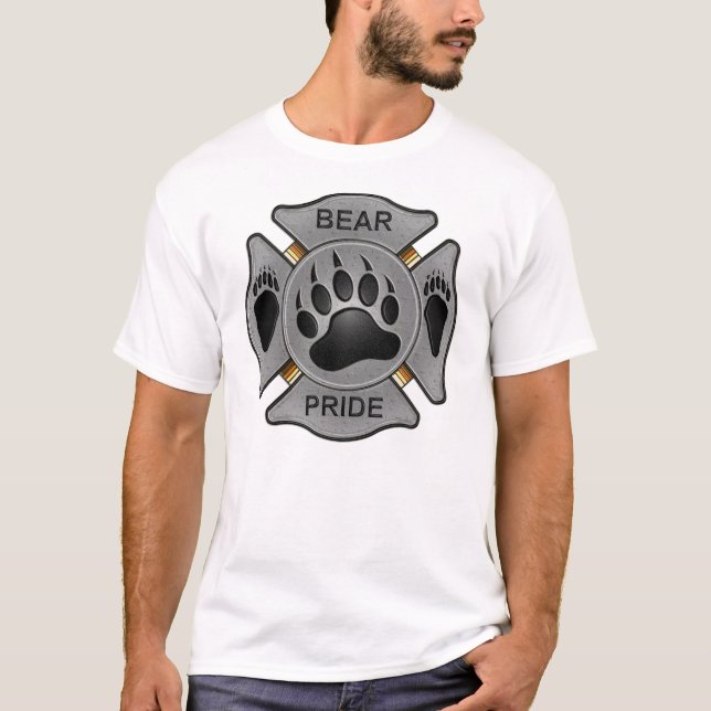 Bear Pride Firefighter Badge T-Shirt (Front)