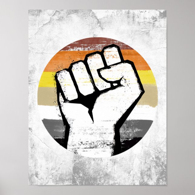 Bear Pride Fist Circle Print (Front)